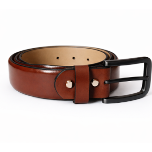 Premium Brown Leather Belt for Men | Stylish Formal & Casual Wear Belt with Matte Buckle